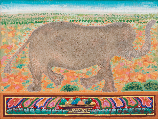 Fr&ouml;hlicher Elefant